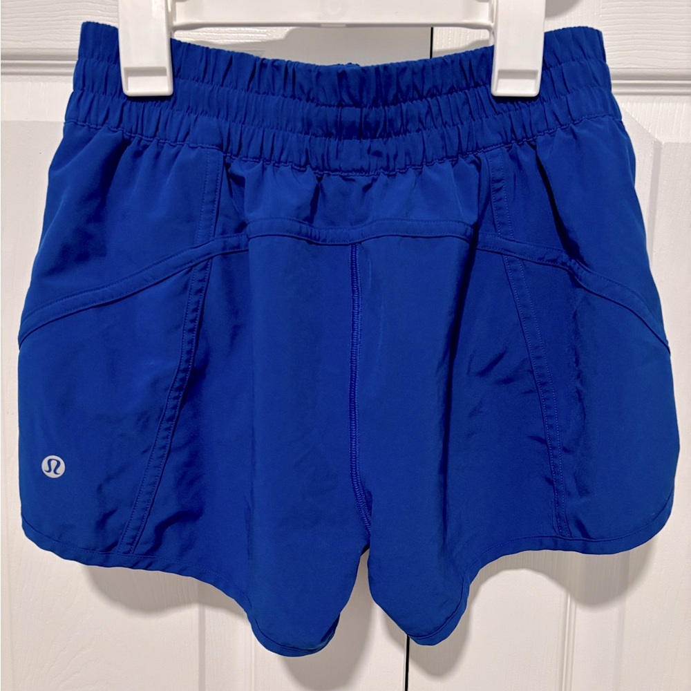 Lululemon 4 in tracker short in blue